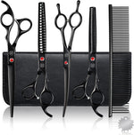 Professional Dog Grooming Scissors Set, 7 Inch/8 Inch Pet Grooming Scissors Chunkers Shears for Dog, Curved Dog Grooming Scissors, Thinning Shears for Dog with Grooming Comb - Image 9