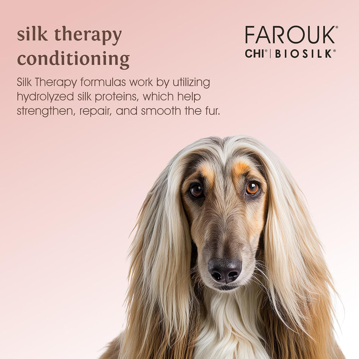 USA imported BioSilk dog shampoo with hydrolyzed silk proteins for shiny coats