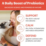 Skout's Honor imported pet skin treatment spray applied to hot spots and irritated paws