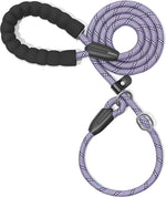 iYoShop slip lead leash adjustable loop being demonstrated for proper dog training fit