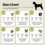Fitwarm colorful pet onesie with vegetable print showcasing the back coverage.