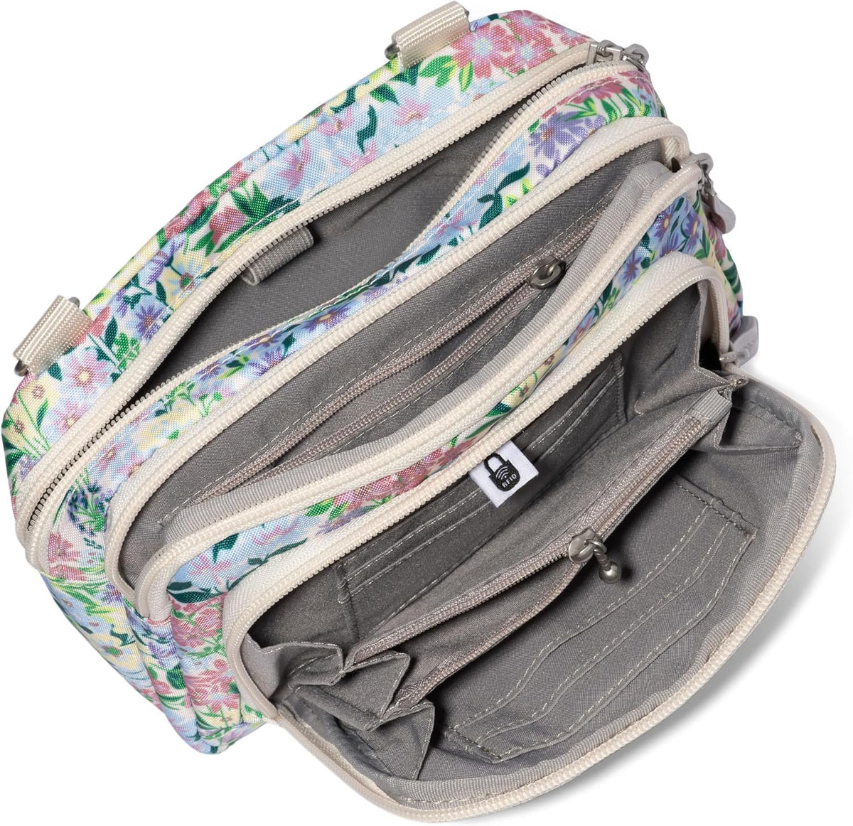 Baggallini Triple Zip with Front Wallet/Trifecta RFID Wallet Crossbody - Image 9