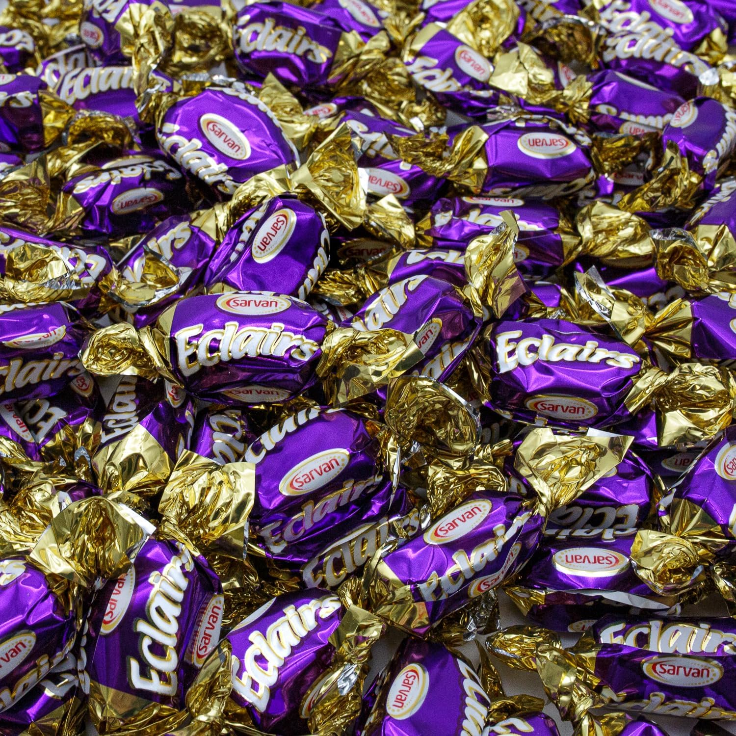 Donty-Tonty Turkish Soft Caramel Eclairs bulk bag front view showing imported candy selection.