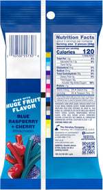 Chewy dual-flavored fruit ropes showing the soft filling interior texture.