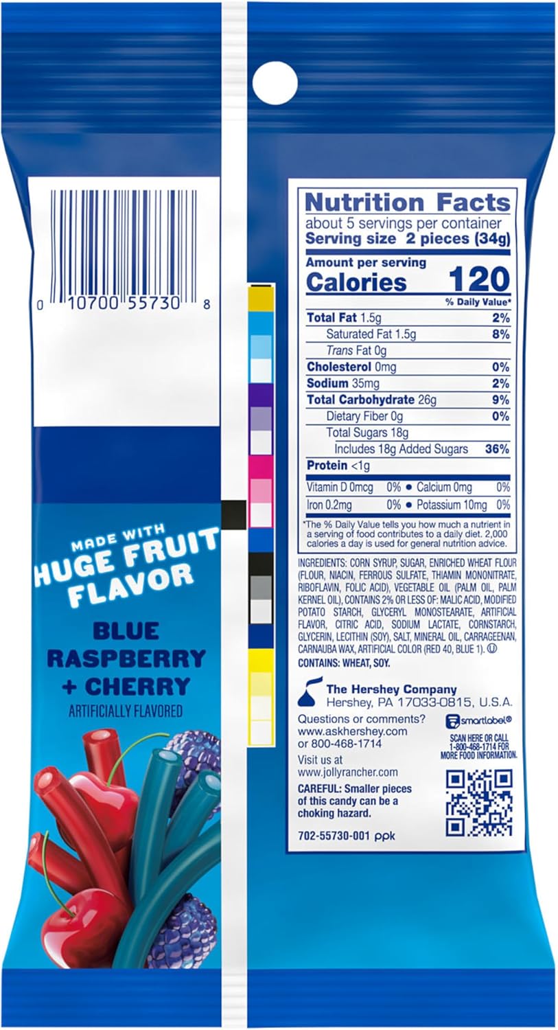 Chewy dual-flavored fruit ropes showing the soft filling interior texture.
