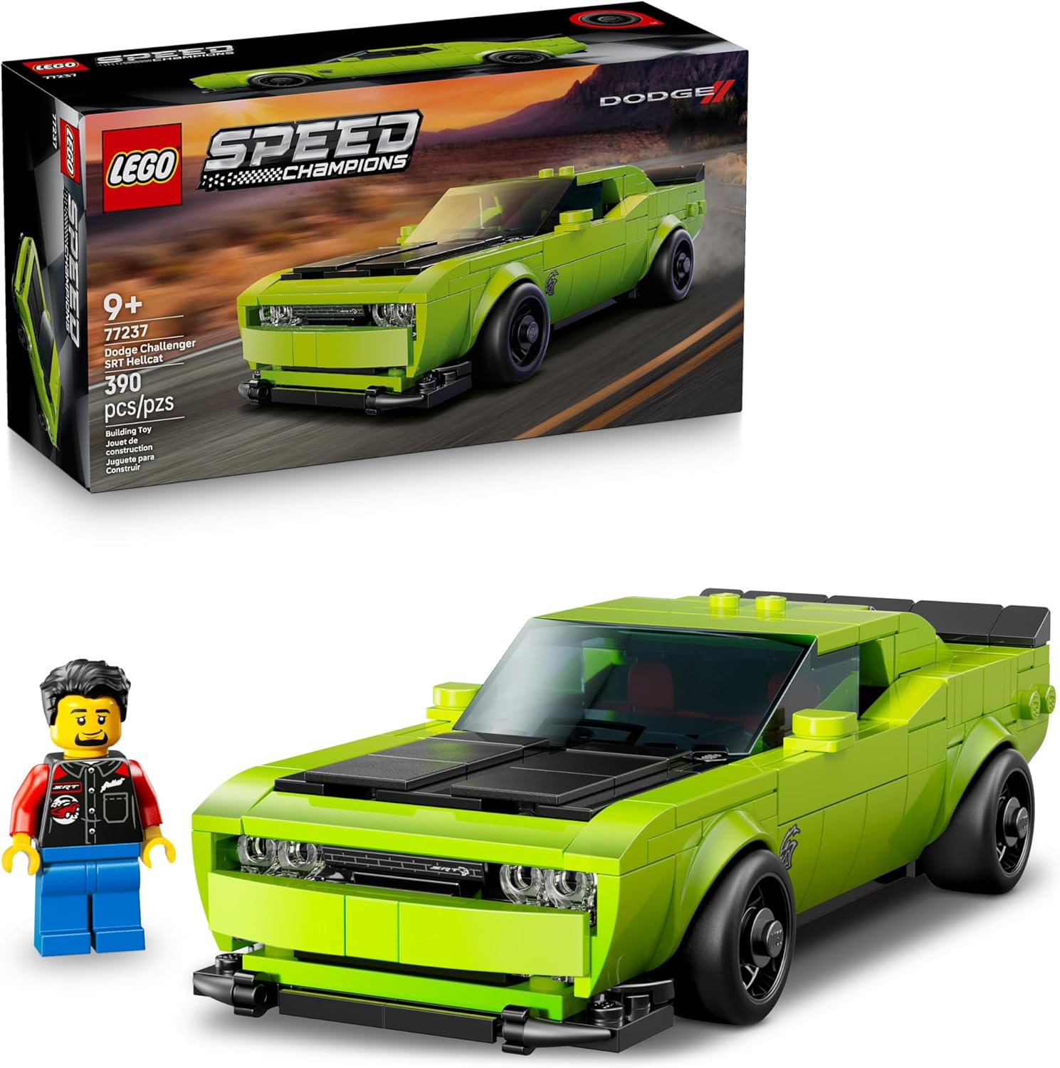 Lego Speed Champions Dodge Challenger SRT Hellcat front view