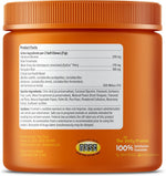 Jar of imported USA dog supplement for immune system and gut health support.