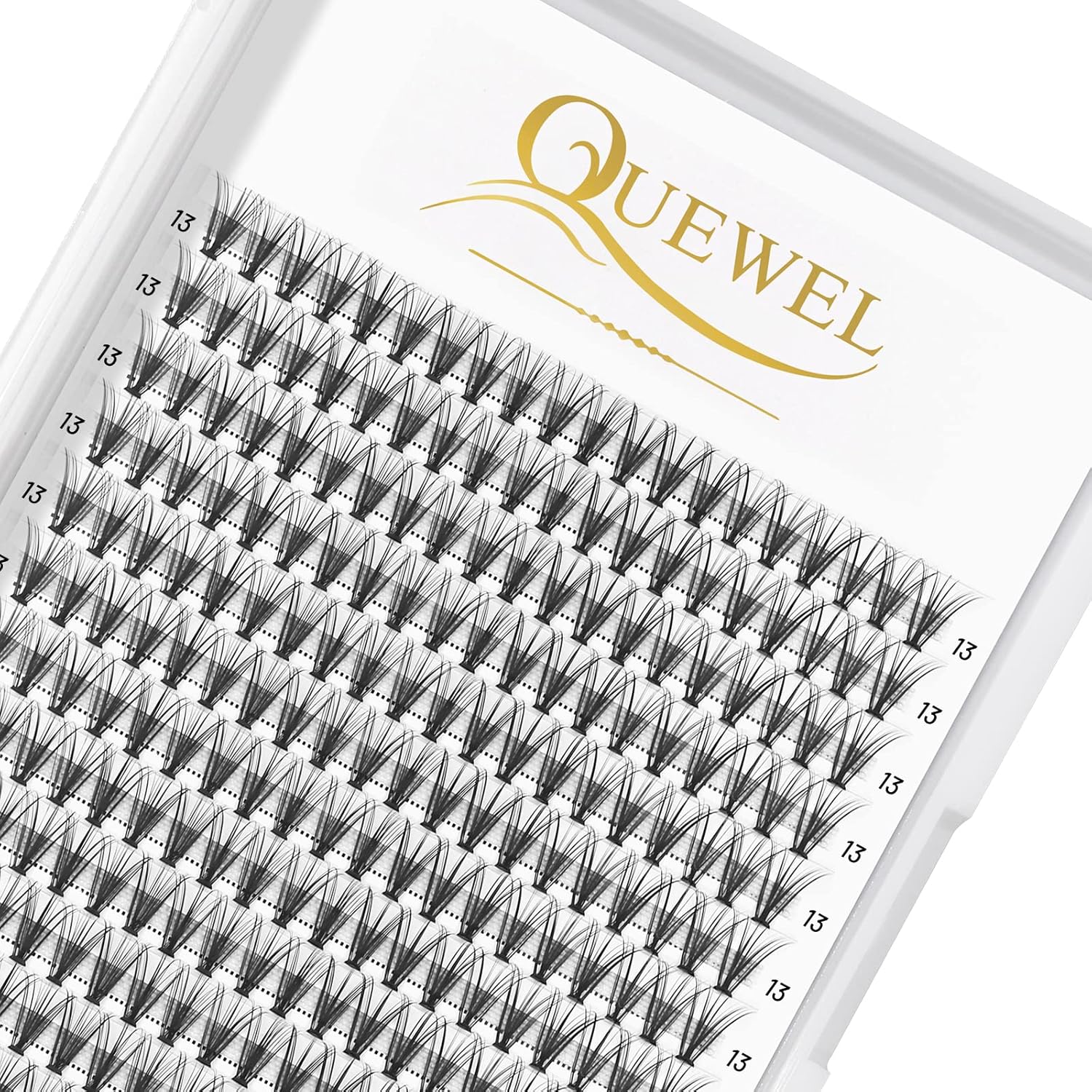 QUEWEL Cluster Lashes 240Pcs Individual Lash 20D 0.07D Curl 13mm Knot-Free Lash Extensions Clusters Lashes Soft&Natural False Eyelashes Individual DIY Eyelash Extension at Home(20D 0.07D 13) - Image 1