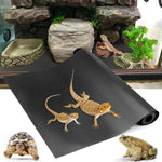 Vodolo reptile terrarium carpet substrate front view showcasing the durable black textured material.