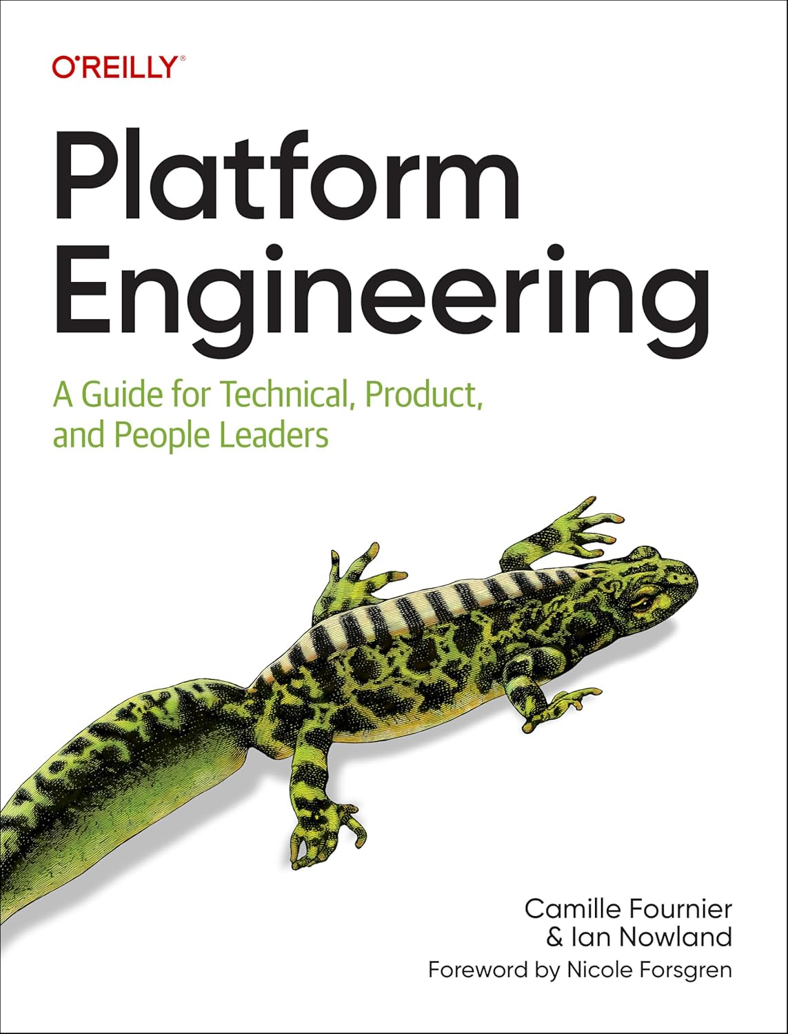 O'Reilly Platform Engineering book by Camille Fournier and Ian Nowland front cover view