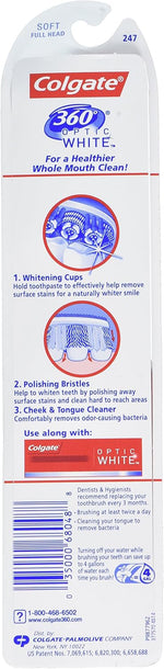 Colgate whitening toothbrush bristle texture close up