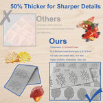 RHVQ leaf and coral silicone mats set layout