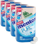 Nutritional facts and xylitol benefits printed on the Mentos packaging.
