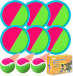 Aunnitery toss and catch ball set with six paddles and three balls
