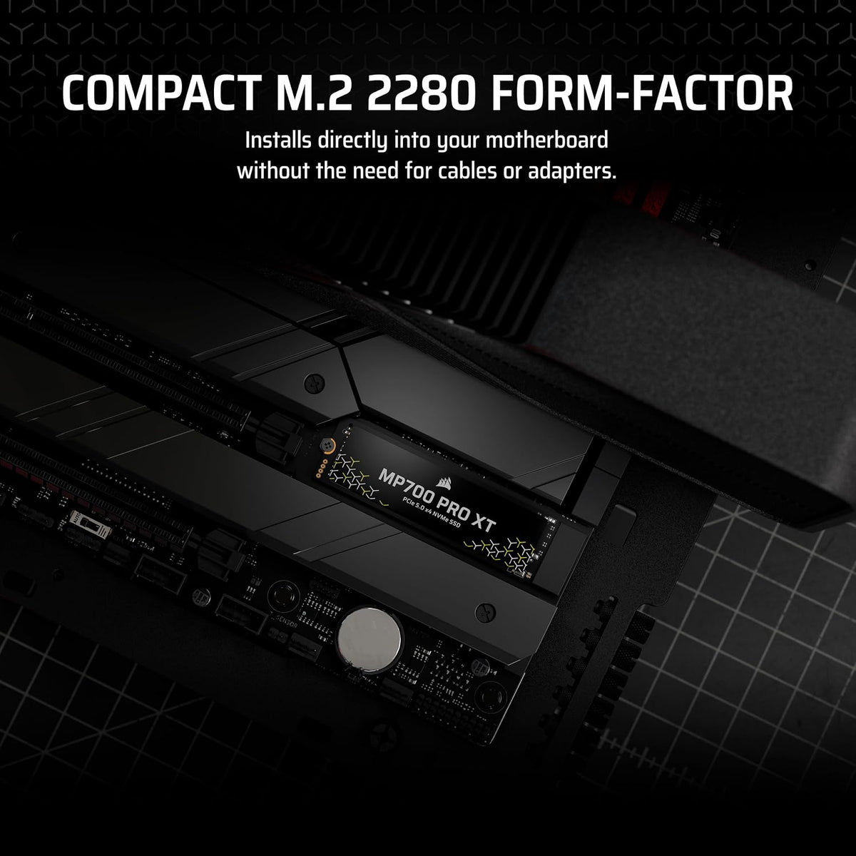 Corsair MP700 PRO XT 2TB label and branding
