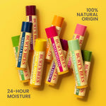 Burt's Bees strawberry lip balm ready for daily application.