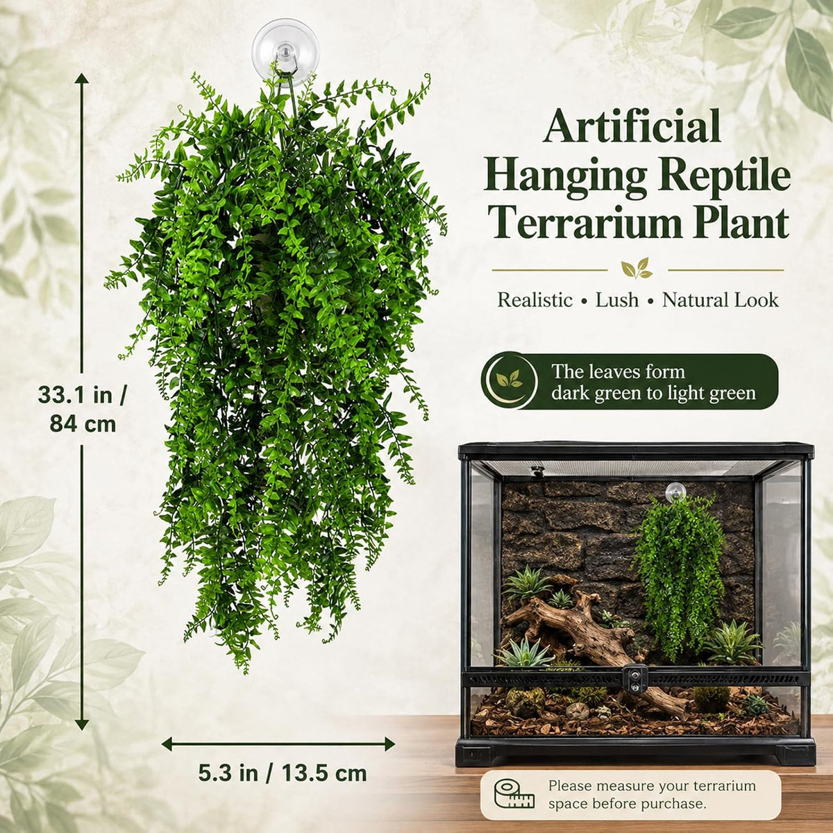 High quality polyethylene reptile climbing vines for geckos