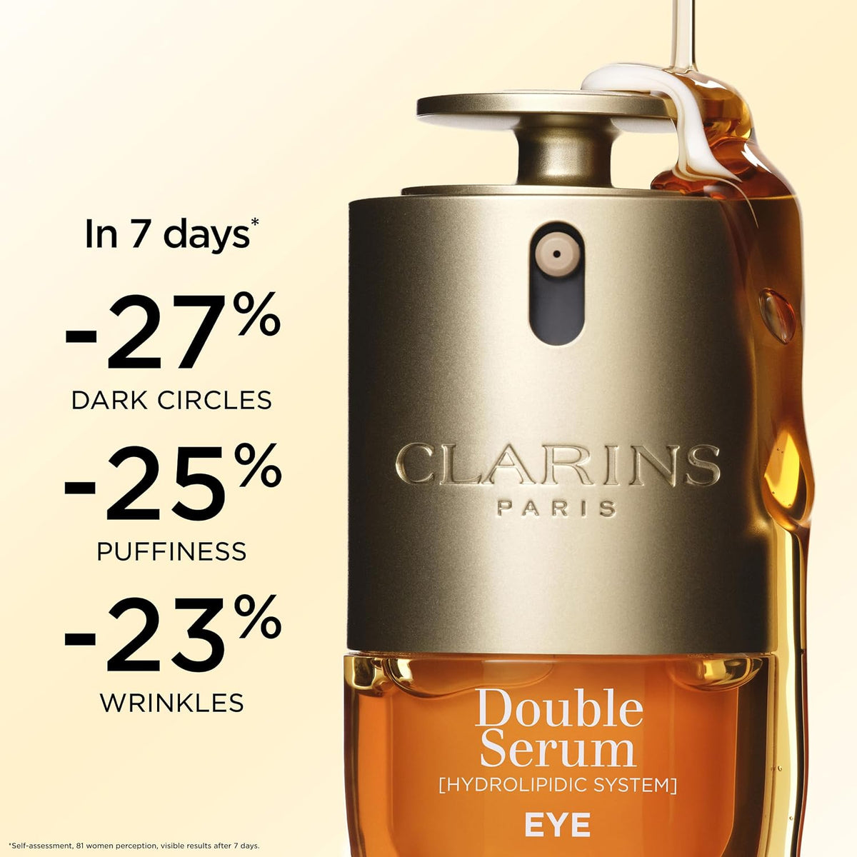 Clarins eye serum dual phase pump dispenser closeup