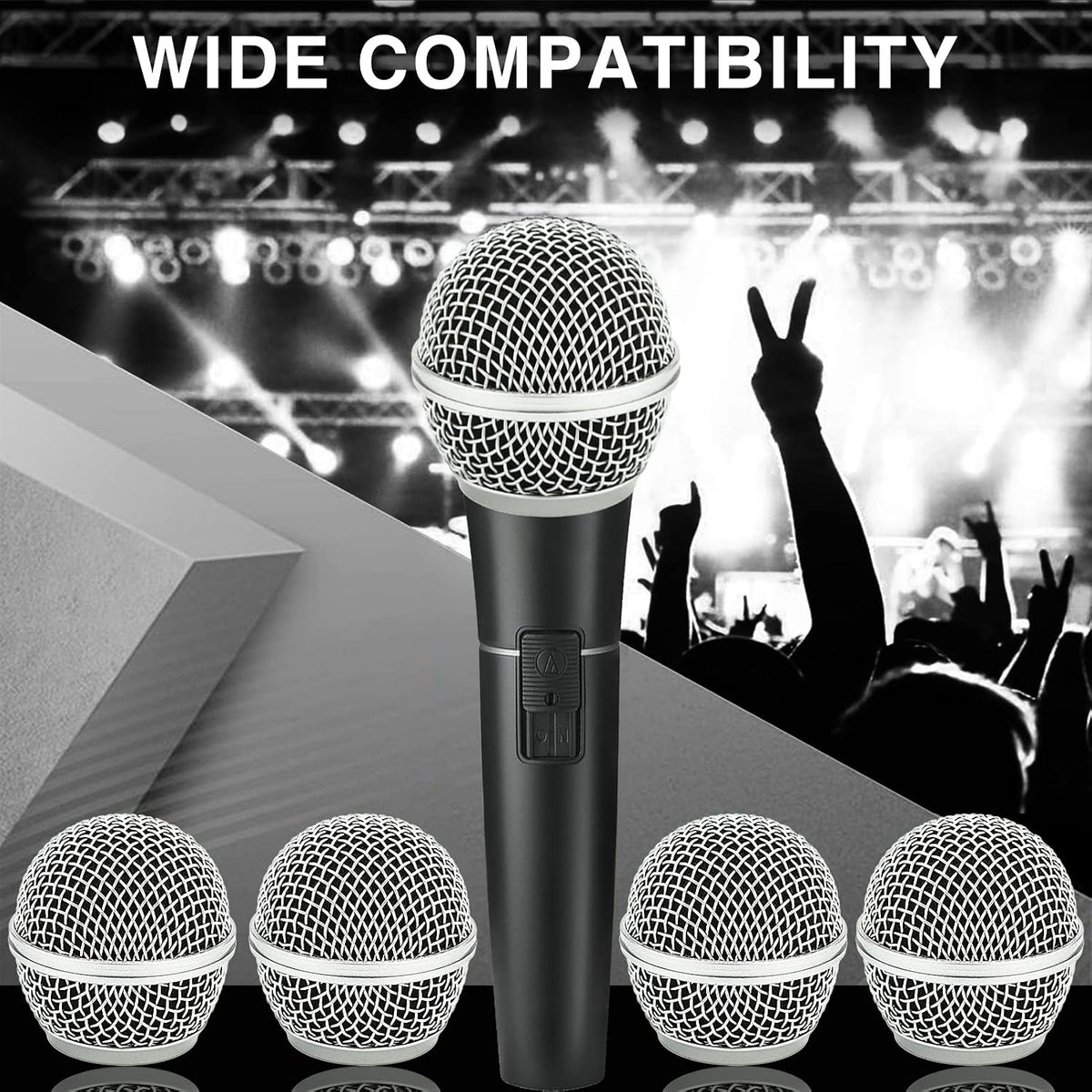 Close up of standard thread size on yehob microphone grille