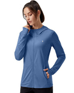 Soothfeel women sun protection hoodie jacket front view activewear