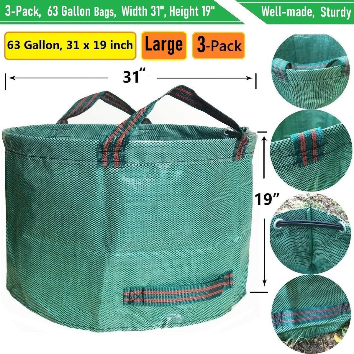 Tespher reusable leaf bags folded flat