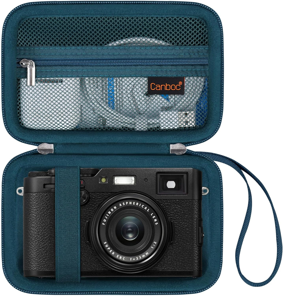 Canboc Carrying Case for Fujifilm X100VI/ X100V/ X100F/ X100S/ X-E5 Digital Camera, Zipper Mesh Pocket fit USB Cable, Black (Case Only) - Image 10