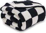 CozeCube Pink White Reversible Checkered Knit Throw Blanket 60"x80" | Super Soft Fullfy Microfiber Knitted Blankets , Warm Cozy Fuzzy Plush Throw, For Couch Bed Sofa - Image 14