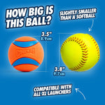 Chuckit Ultra Ball orange and blue color detail