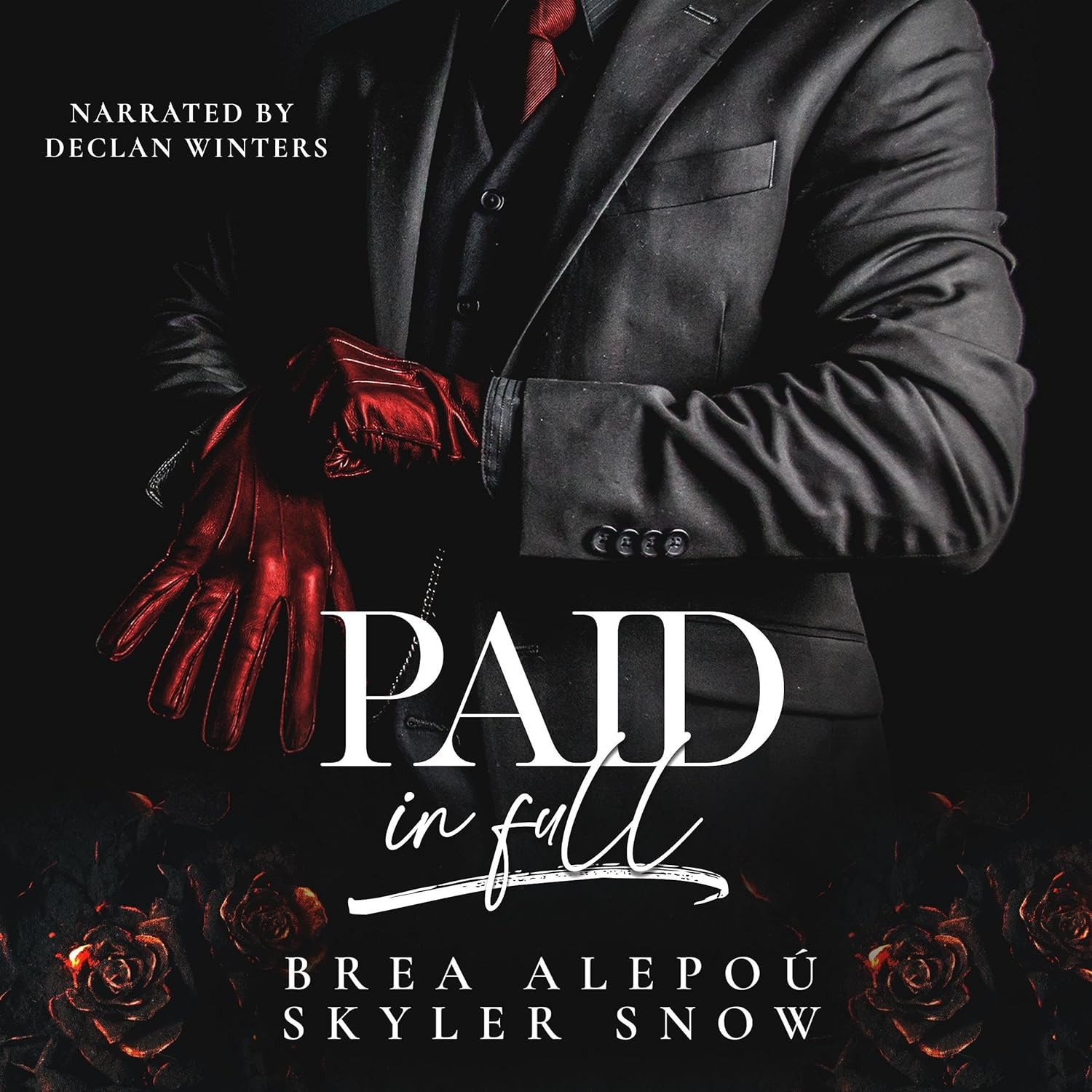 Brea Alepoú Paid in Full Vitale Brothers Book 2 audiobook cover front view showing stylized suited figure.