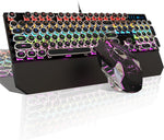 MageGee typewriter mechanical gaming keyboard and mouse combo front view