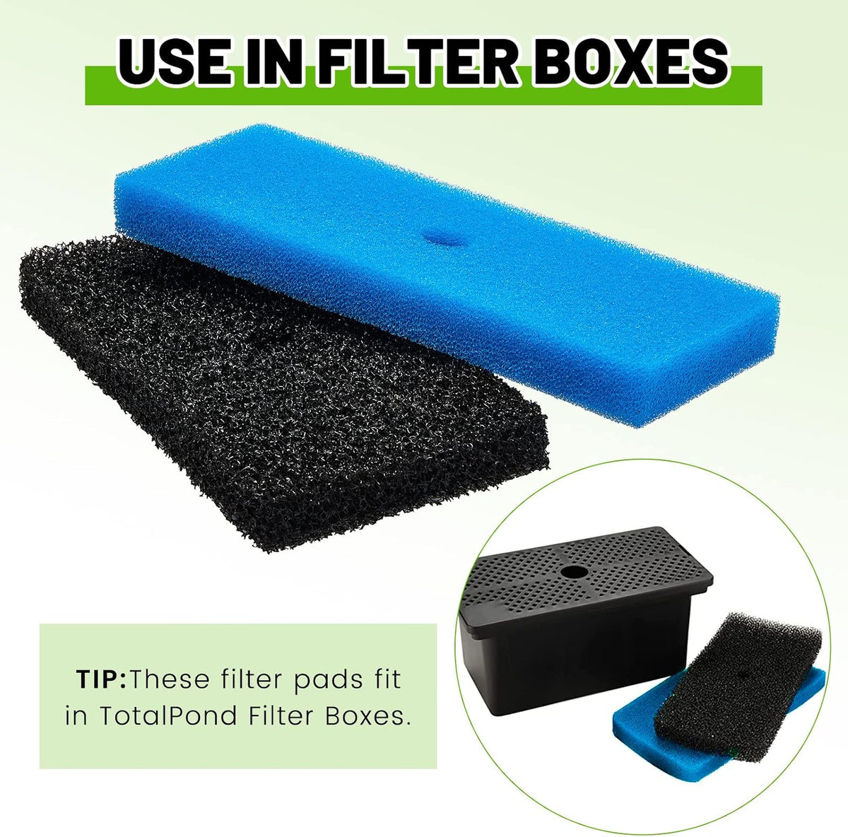 Retisee dual-stage pond filtration pads set components