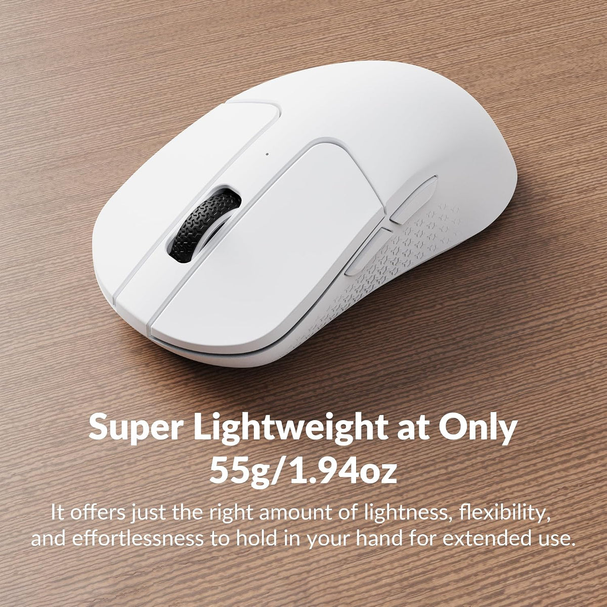 Keychron M3 Mini ergonomic mouse close-up of scroll wheel and DPI buttons
