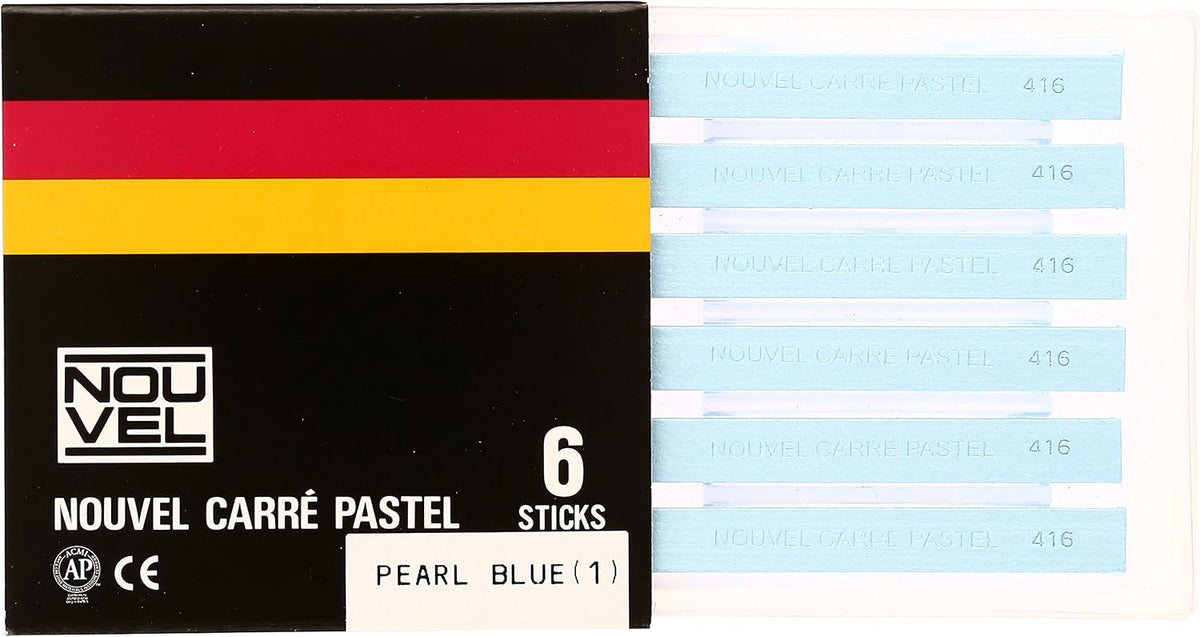 Talens white pastel stick texture detail