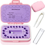 Jetec baby tooth keepsake box front view in pink