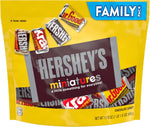 HERSHEY'S Miniatures Assorted Chocolate Candy Family Pack individual wrapped pieces spread