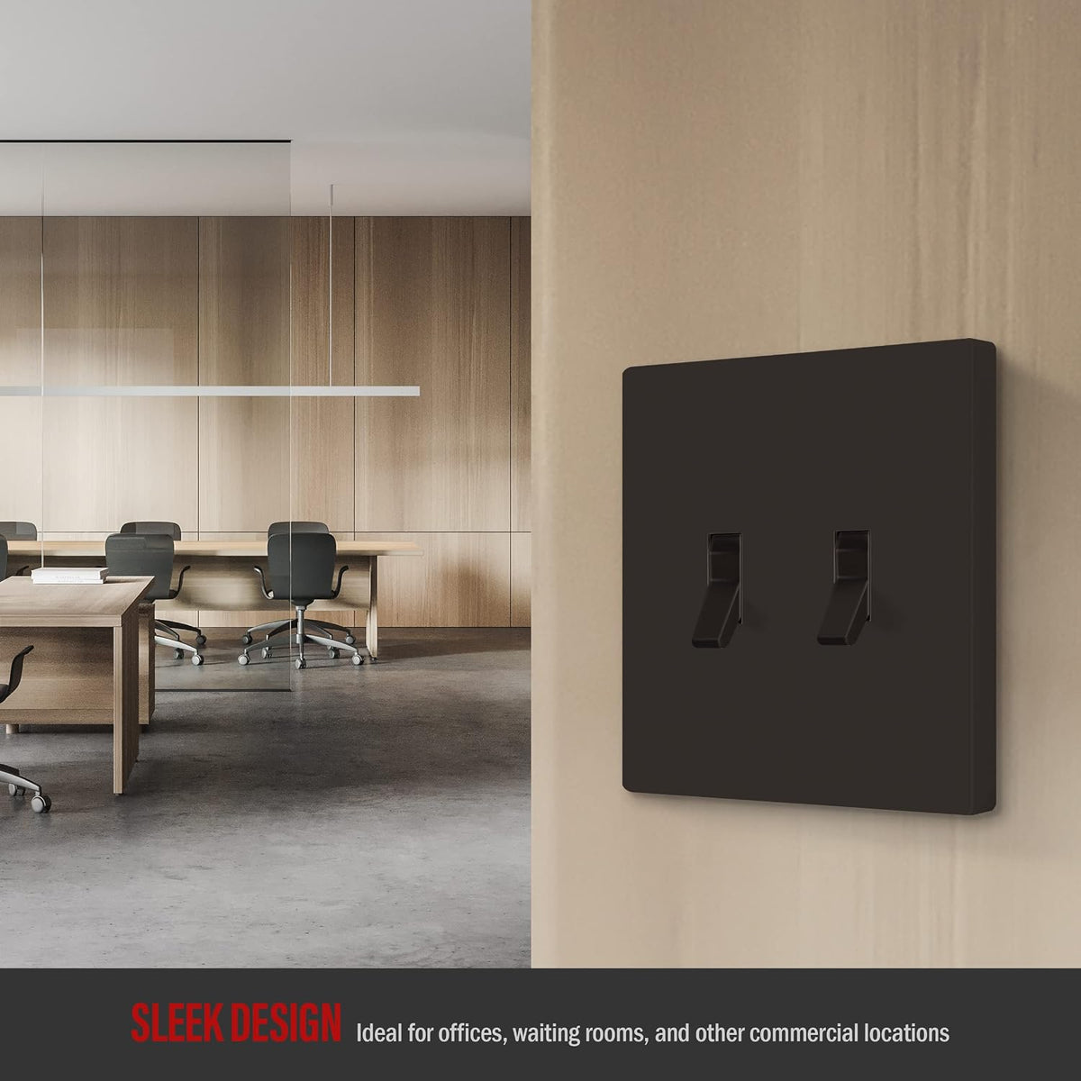 ENERLITES brown dual switch cover plate complete components