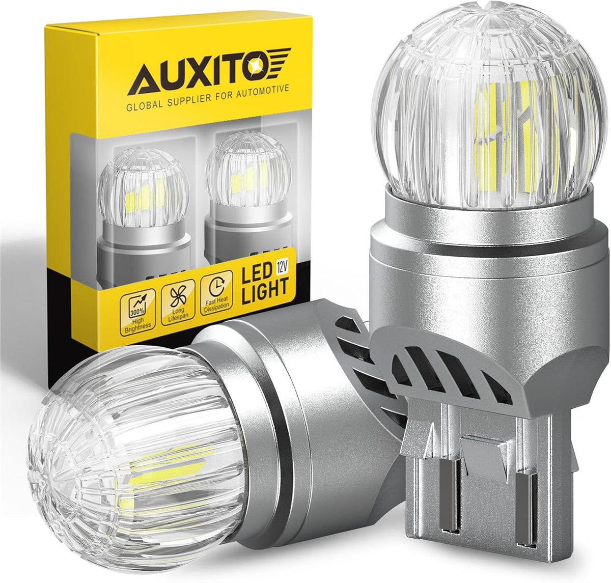 AUXITO 3157 LED Bulbs Red Brake Light, 400% Brighter 1;1 Size, 3156 3056 3057 3457 4057 4157 Lights for Tail Light, Brake Lights, Side Marker Parking Light, Pack of 2 - Image 11