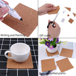Peel-away white protective backing on Locolo cork squares