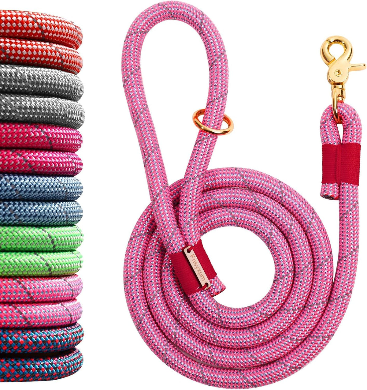 Nylon Rope Dog Leash, Blue, 5 FT - 3/5" | Reflective, Handmade Braided, Heavy Duty, For Medium Large Dogs - Image 10
