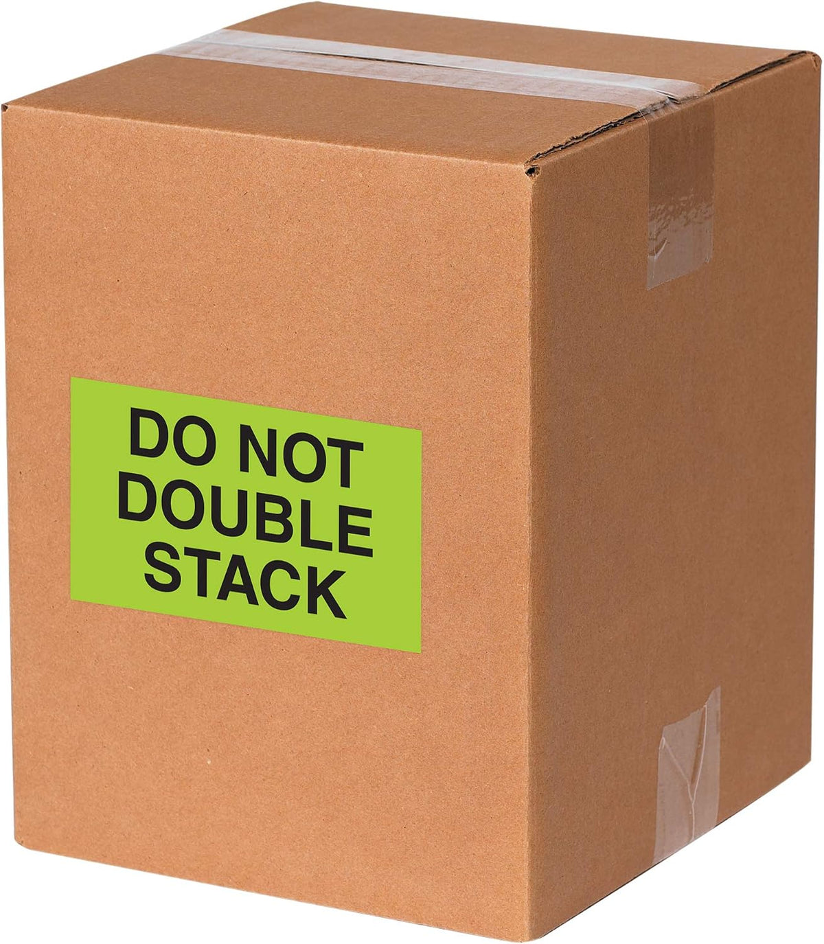 Fluorescent green 3 by 5 inches warning label adhesive backing