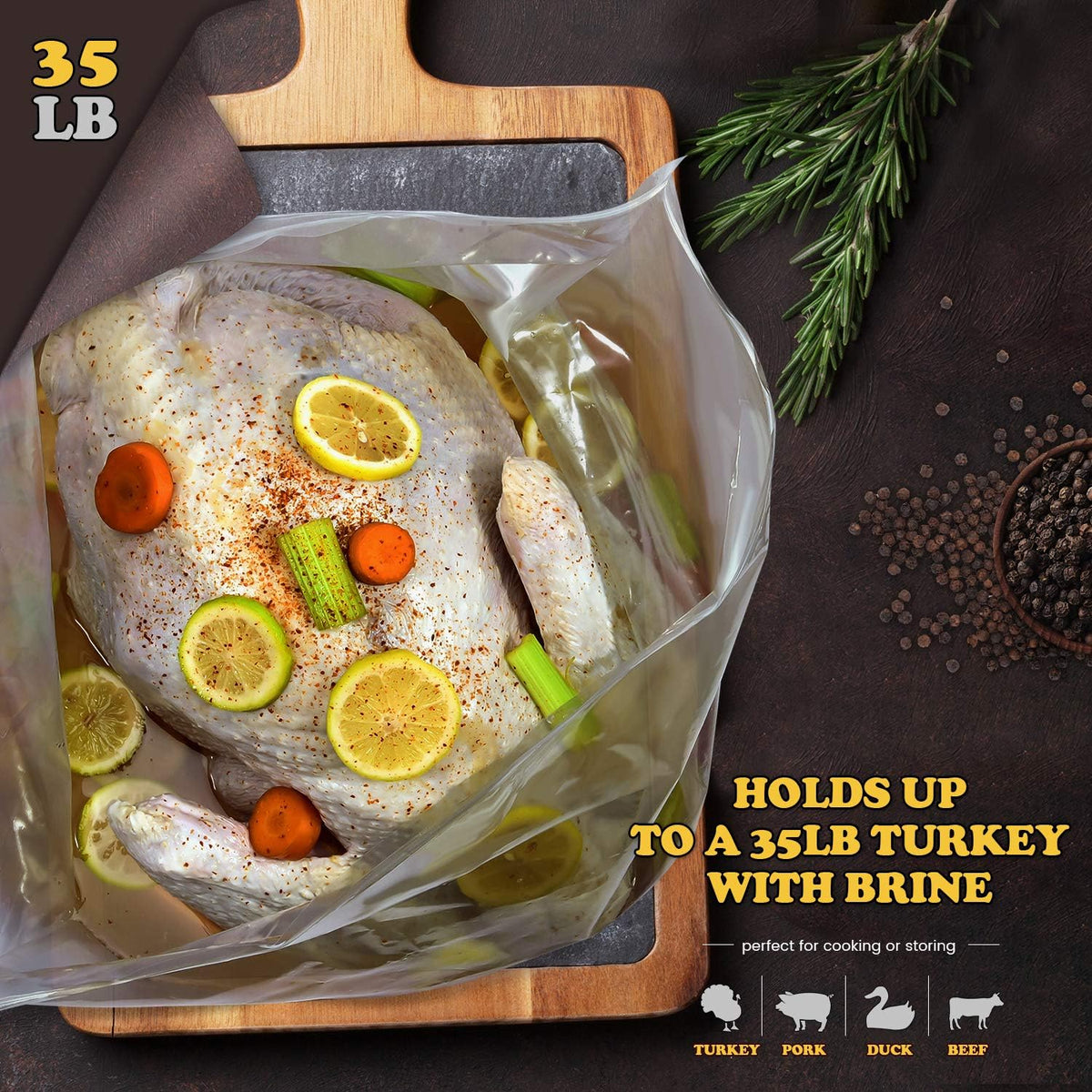 SCENGCLOS turkey brining bag demonstration in kitchen