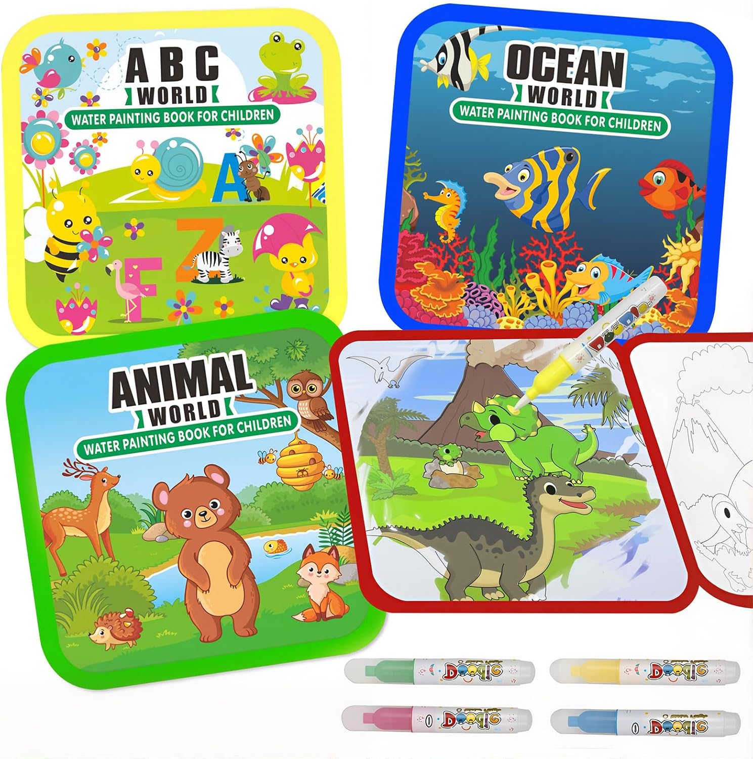 Bresdim reusable magic water painting books front view