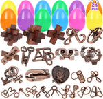 Mytothfy prefilled Easter eggs puzzle set front view showcasing colorful plastic eggs.