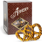 Asher's Chocolates milk chocolate covered pretzels box front view