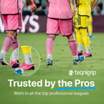 Teqnigrip crew grip socks lifestyle display for soccer training