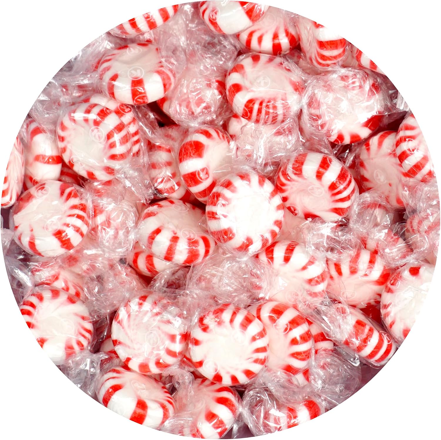 BoostBox Starlight Peppermint Candy two pound bulk bag front view showing authentic imported red and white striped mints.