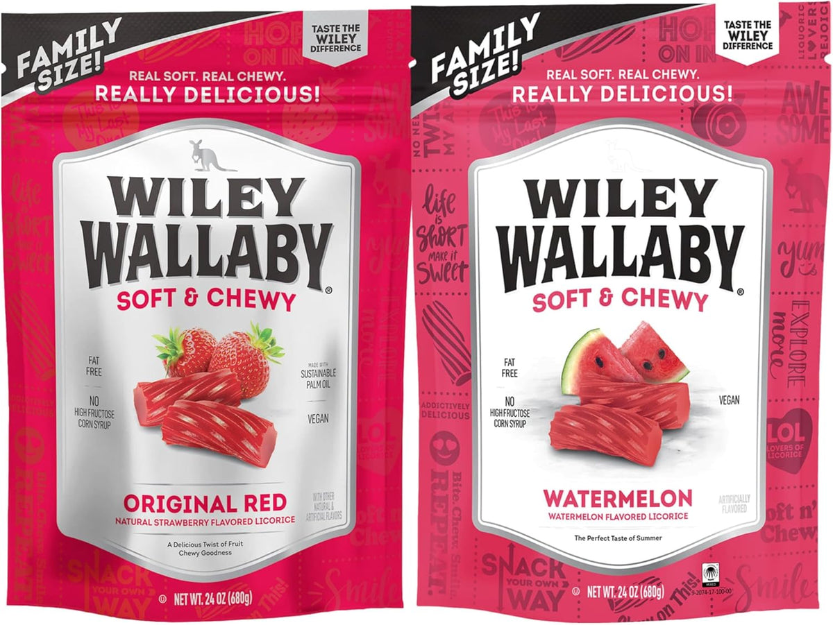 Wiley Wallaby Licorice 10 Ounce Classic Gourmet Soft & Chewy Australian Licorice Vegan Candy Twists, 6 Pack Variety - Image 10