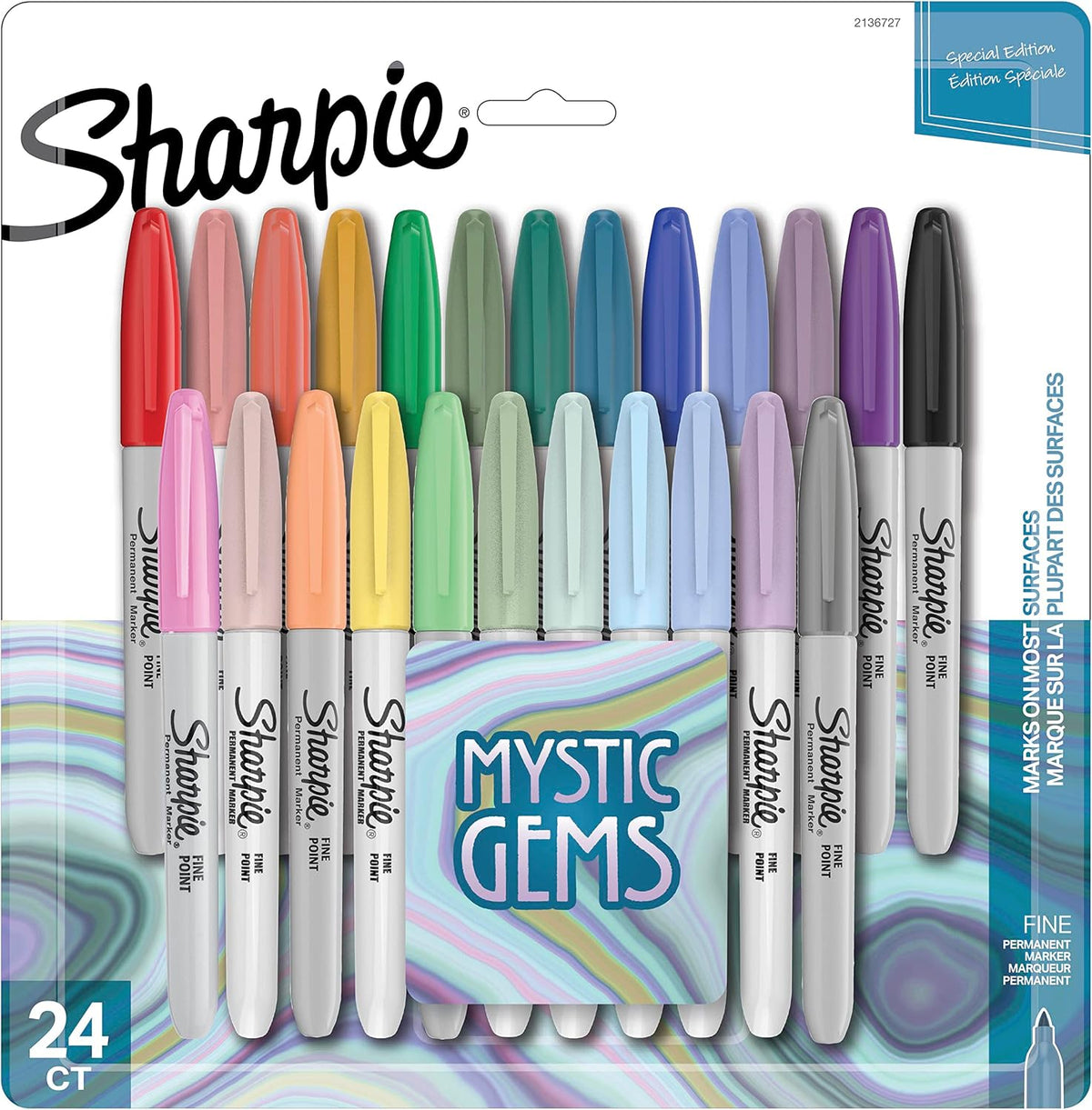 Sharpie Electro Pop Permanent Markers, Fine Tip, Marker Set, Assorted Colors, 24 Count - Coloring, Drawing, Art, Markers, Writing - Image 10