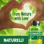 NATURELO vitamin d and b12 bundle packaging side angle view