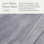 NY Loft micro fleece bedding folded neatly showcasing gray color